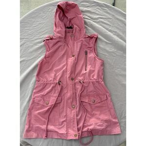 Zenana Pink Cotton Zip Vest Dress